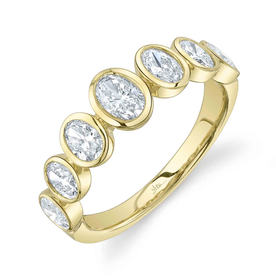 SHY CREATION INC 14ky 1.54 Diamond Oval Bezel Ring