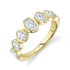 SHY CREATION INC 14ky 1.54 Diamond Oval Bezel Ring