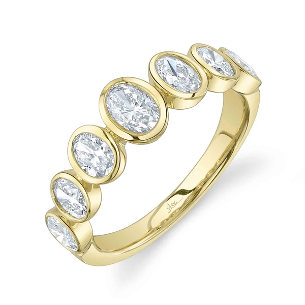 SHY CREATION INC 14ky 1.54 Diamond Oval Bezel Ring