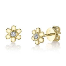 SHY CREATION INC 14ky .05 Dia Flower Studs