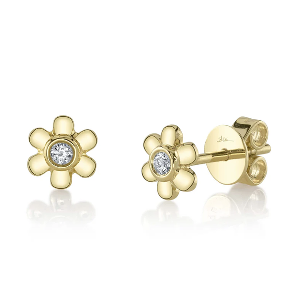 SHY CREATION INC 14ky .05 Dia Flower Studs