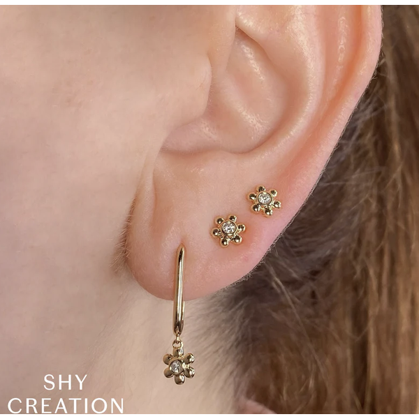 SHY CREATION INC 14ky .05 Dia Flower Studs