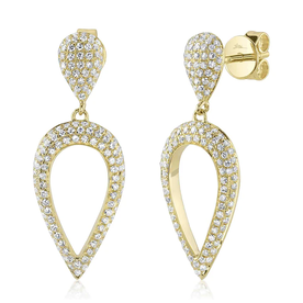 SHY CREATION INC 14ky .69 Dia Pave Earrings