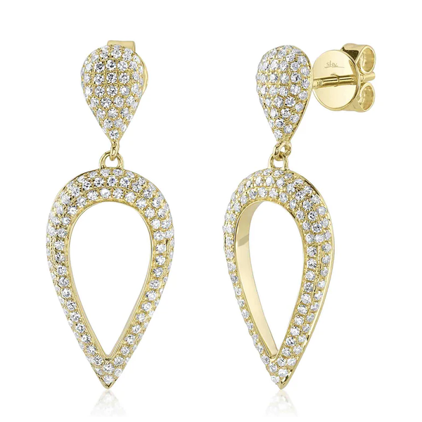 SHY CREATION INC 14ky .69 Dia Pave Earrings