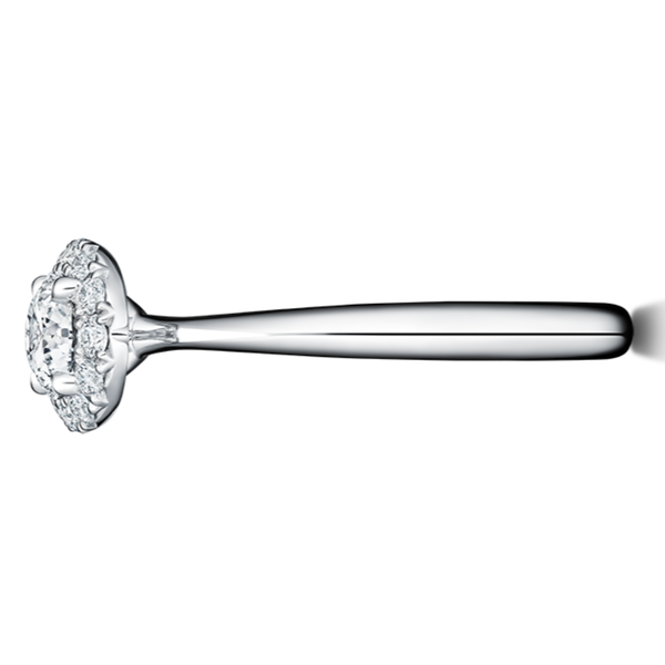 HEARTS ON FIRE LLC Platinum .65ct Diamond Vela Halo Ring
