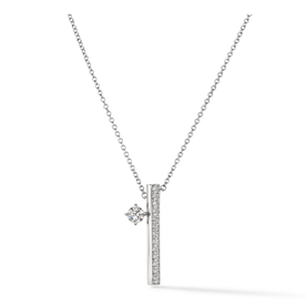 HEARTS ON FIRE LLC 18kt White Gold .45ct Diamond Barre Necklace