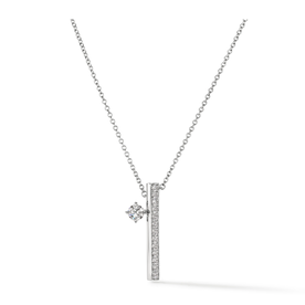 HEARTS ON FIRE LLC 18kt White Gold .45ct Diamond Barre Necklace