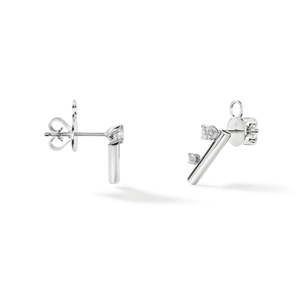 HEARTS ON FIRE LLC 18kt White Gold .30 Diamond Floating Barre Climber Earrings