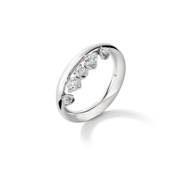 HEARTS ON FIRE LLC 18kt White Gold Hearts on Fire .45 Diamond Barre Floating Ring