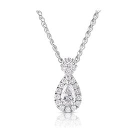 14kt  White Gold .31ct Diamond Pendant