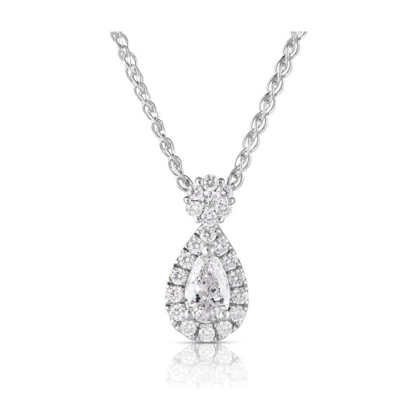 14kt  White Gold .31ct Diamond Pendant