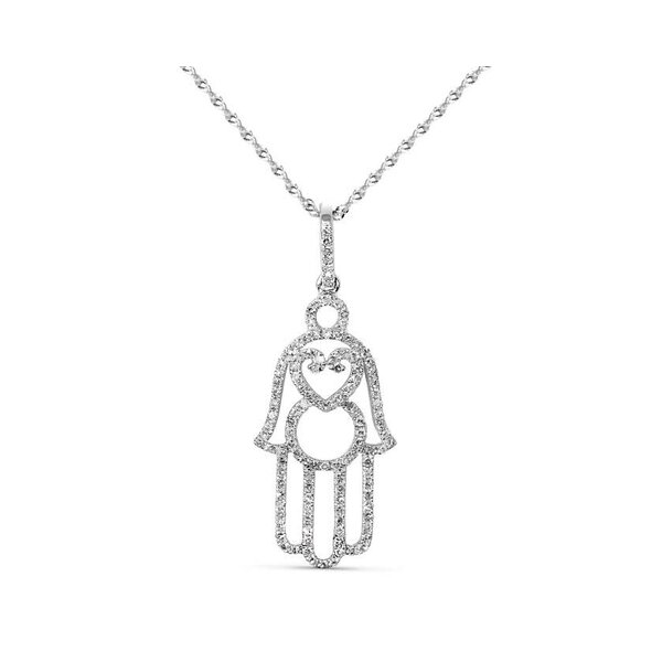 14kt White Gold .23ct Diamond Pendant