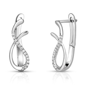 14kt White Gold .11ct Diamond Earrings