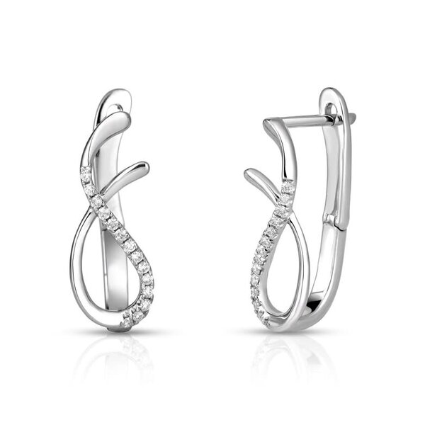 14kt White Gold .11ct Diamond Earrings