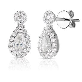 14kt White Gold .67ct Diamond Earrings