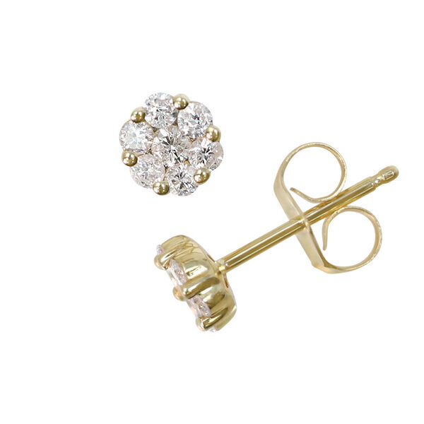 14kt Yellow Gold .26ct Diamond Earrings