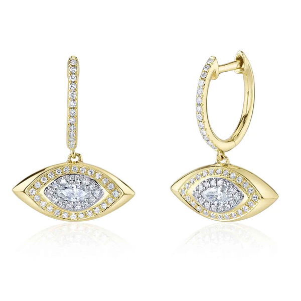 SHY CREATION INC SC55026634RD - 14ky .40 Dia Marquise Earrings