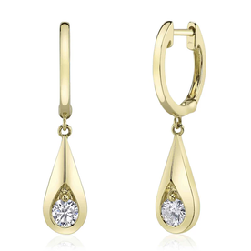 SHY CREATION INC 14kt Yellow Gold .38 Diamond Earrings