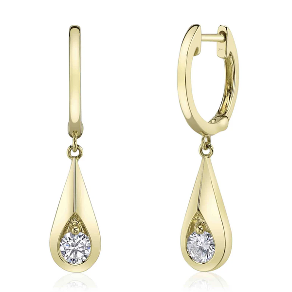 SHY CREATION INC 14kt Yellow Gold .38 Diamond Earrings