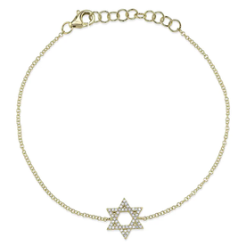 SHY CREATION INC 14kt Yellow Gold .11 Diamond Star Bracelet