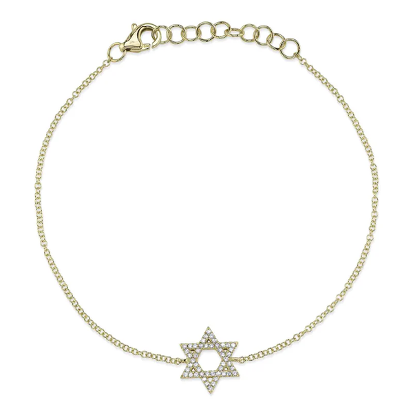 SHY CREATION INC 14kt Yellow Gold .11 Diamond Star Bracelet
