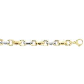 14kt Yellow and White Gold Heritage Link Bracelet