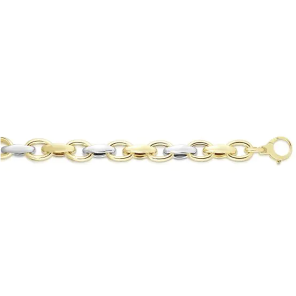 14kt Yellow and White Gold Heritage Link Bracelet