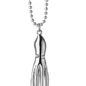 MONICA RICH KOSANN "Intuition" Octopus Sterling Silver Charm Necklace