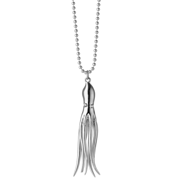 MONICA RICH KOSANN "Intuition" Octopus Sterling Silver Charm Necklace