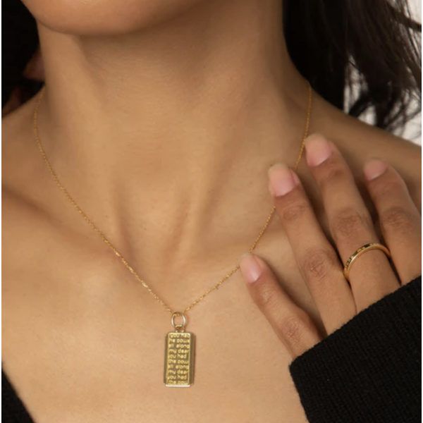 MONICA RICH KOSANN "Dorothy" 18K Gold Medallion Engraved with "you had the power all along my dear"
