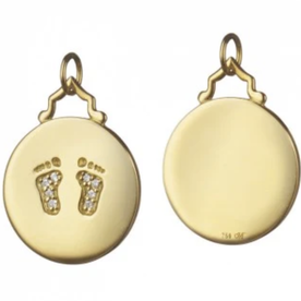 MONICA RICH KOSANN 18kt Yellow Gold Small "Baby" Charm with Diamonds
