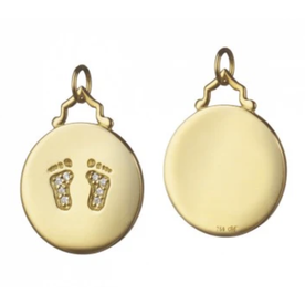 MONICA RICH KOSANN 18kt Yellow Gold Small "Baby" Charm with Diamonds