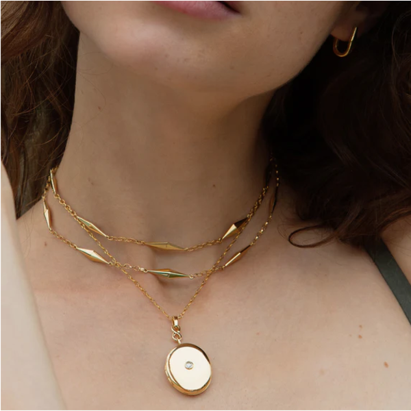 MONICA RICH KOSANN 18kt Yellow Gold Points North Necklace
