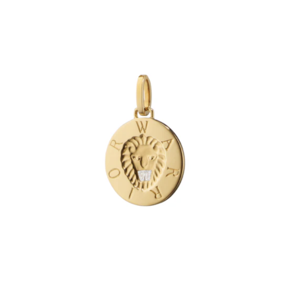 MONICA RICH KOSANN 18kt Yellow Gold "Warrior" Lion Intaglio Charm