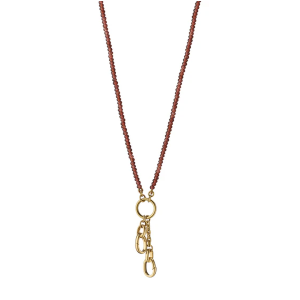MONICA RICH KOSANN 18kt Yellow Gold 18" "Design Your Own" Garnet Charm Chain Necklace, 2 Charm Stations