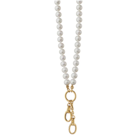 MONICA RICH KOSANN 18kt Yellow Gold Design Your Own Pearl Charm Chain Necklace, 2 Charm Stations