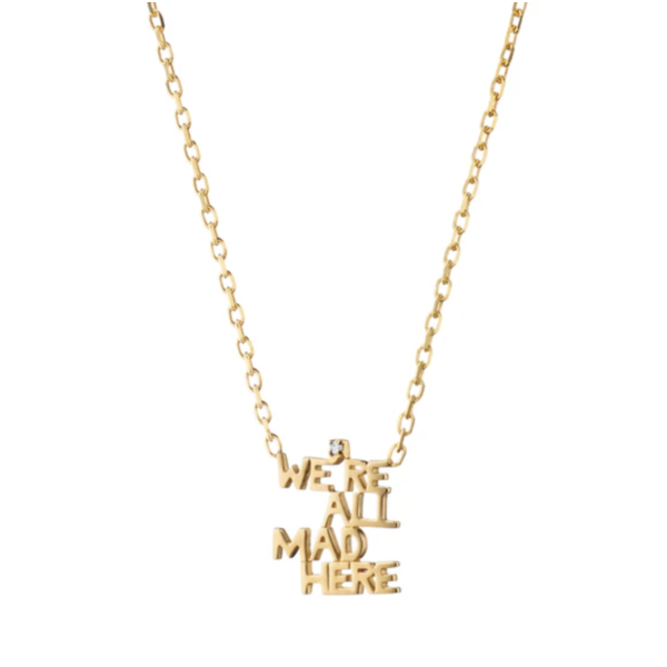 MONICA RICH KOSANN "We're All Mad Here" 18K Yellow Gold Necklace with Diamond