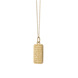 MONICA RICH KOSANN "Dorothy" 18K Gold Medallion Engraved with "you had the power all along my dear"