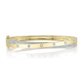 SHY CREATION INC 14kt Yellow Gold .57 Diamond Bangle