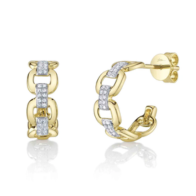 SHY CREATION INC 14kt Yellow Gold .13 Diamond Earrings