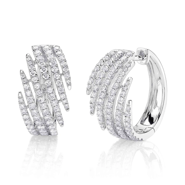 SHY CREATION INC 14kt White Gold 1.18 Diamond Earrings
