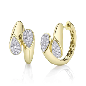 SHY CREATION INC 14kt Yellow Gold .49 Diamond Earrings