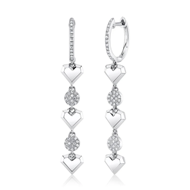 SHY CREATION INC 14kt White Gold .19 Diamond Earrings