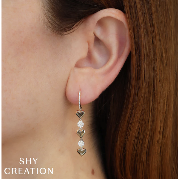 SHY CREATION INC 14kt White Gold .19 Diamond Earrings