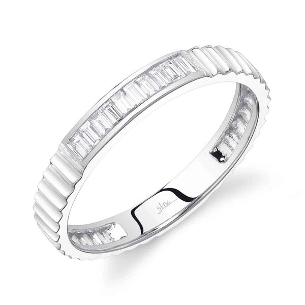 SHY CREATION INC 14kt White Gold .15 Diamond Baguette Band