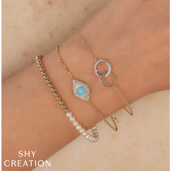 SHY CREATION INC 14kt Yellow & White Gold .14 Diamond Bracelet