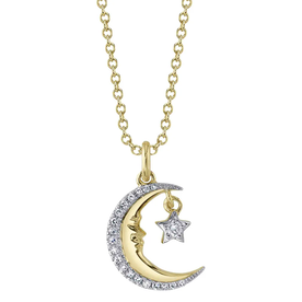 SHY CREATION INC 14kt Yellow Gold .18 Diamond Necklace