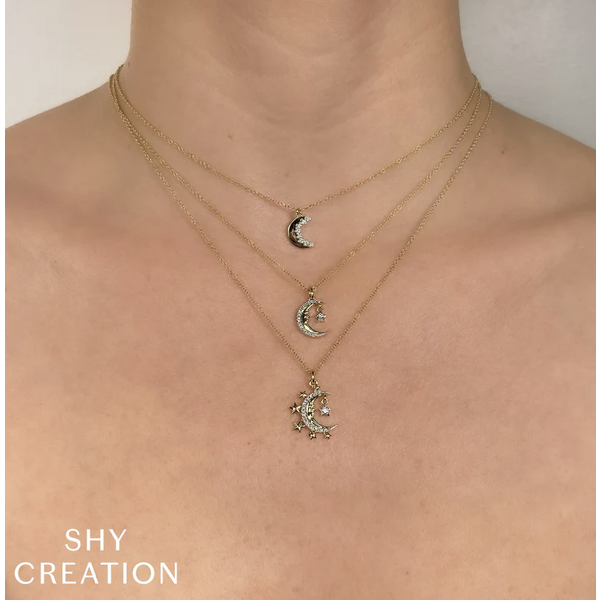 SHY CREATION INC 14kt Yellow Gold .18 Diamond Necklace