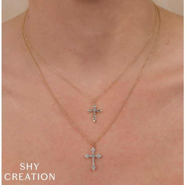 SHY CREATION INC 14kt Yellow Gold .18 Diamond Necklace