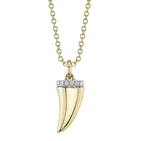 SHY CREATION INC 14kt Yellow Gold .03 Diamond Necklace